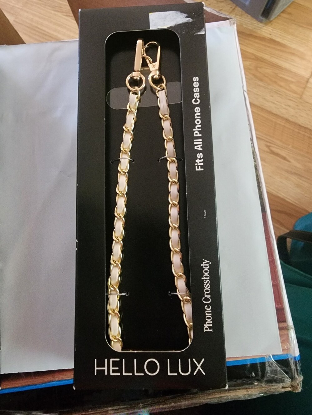 Gold and Blush Phone Crossbody Bracelet Strap